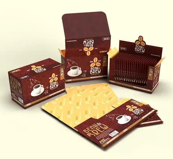 Printed coffee boxes
