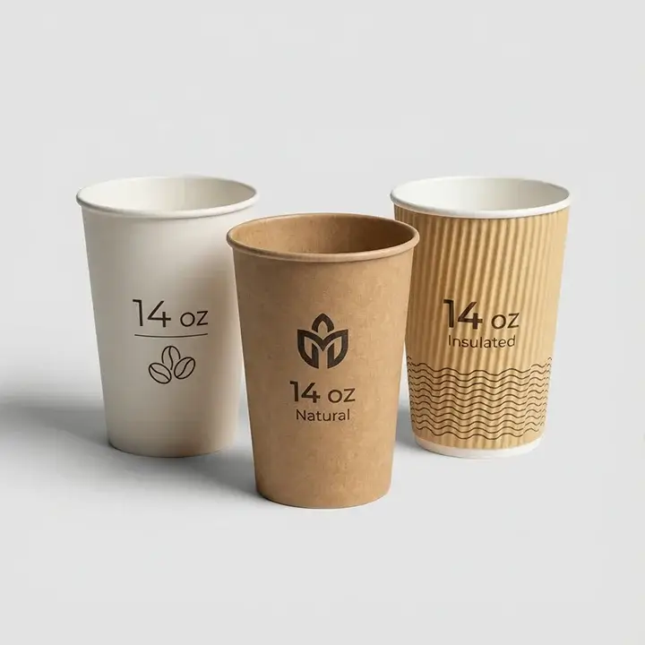 14 oz large paper cups for drinks and refreshments