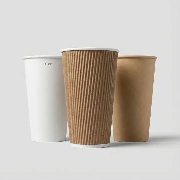 20 oz oversized paper cups for generous drink servings