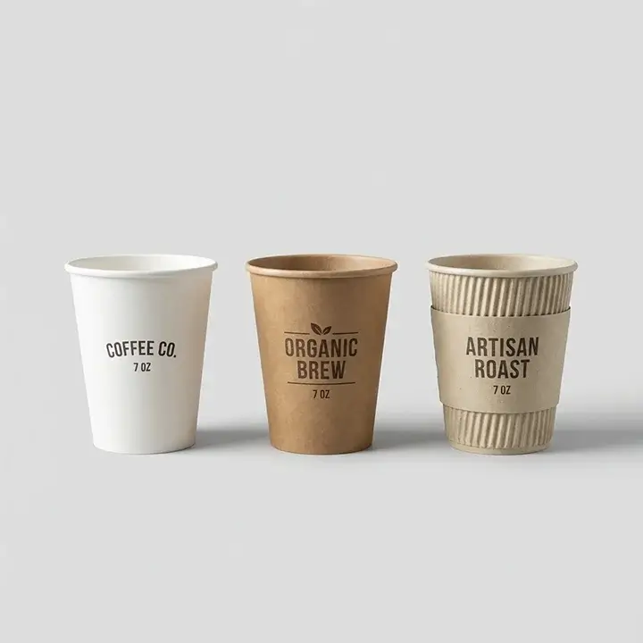 7 oz disposable paper cups suitable for water or juice