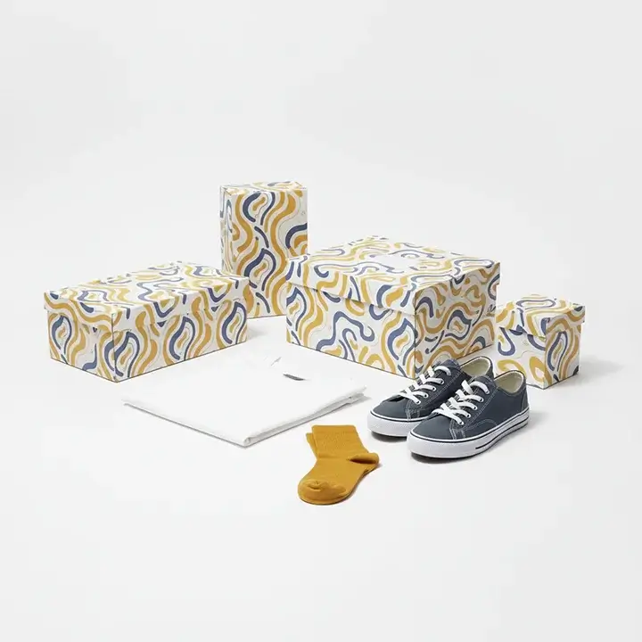 Custom-printed apparel packaging boxes