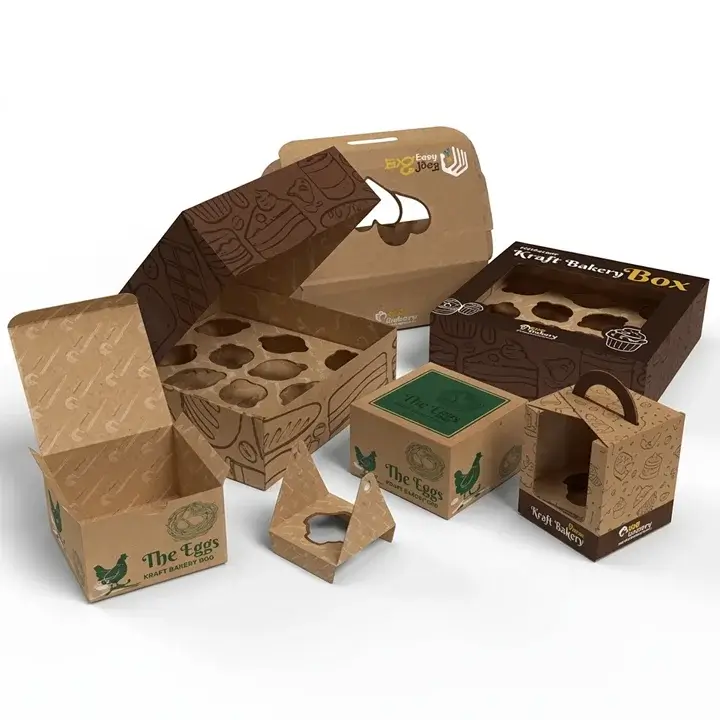 Eco-friendly Kraft Bakery Boxes