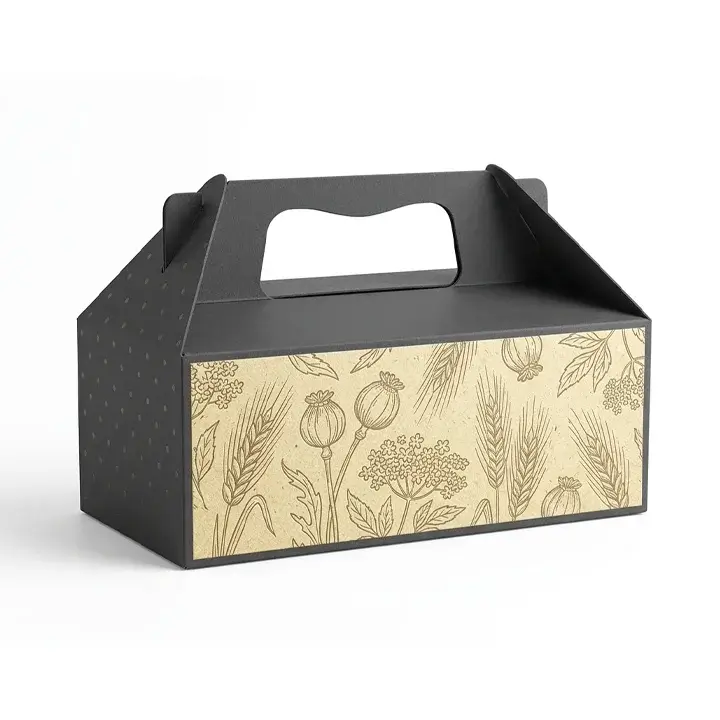 Bakery takeout box for convenient food packaging