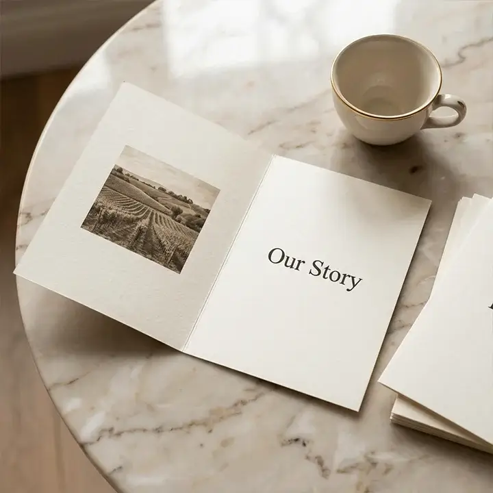 Brand story inserts to build customer loyalty and connection