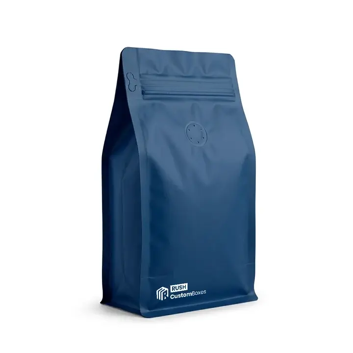 Custom coffee bags with one-way degassing valves for beans and grounds