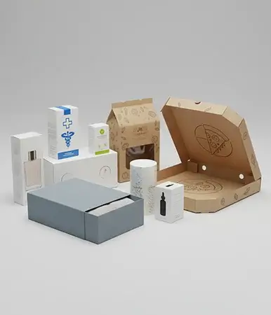 Collection of custom packaging boxes