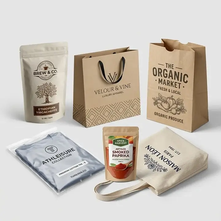Custom printed retail shopping bags