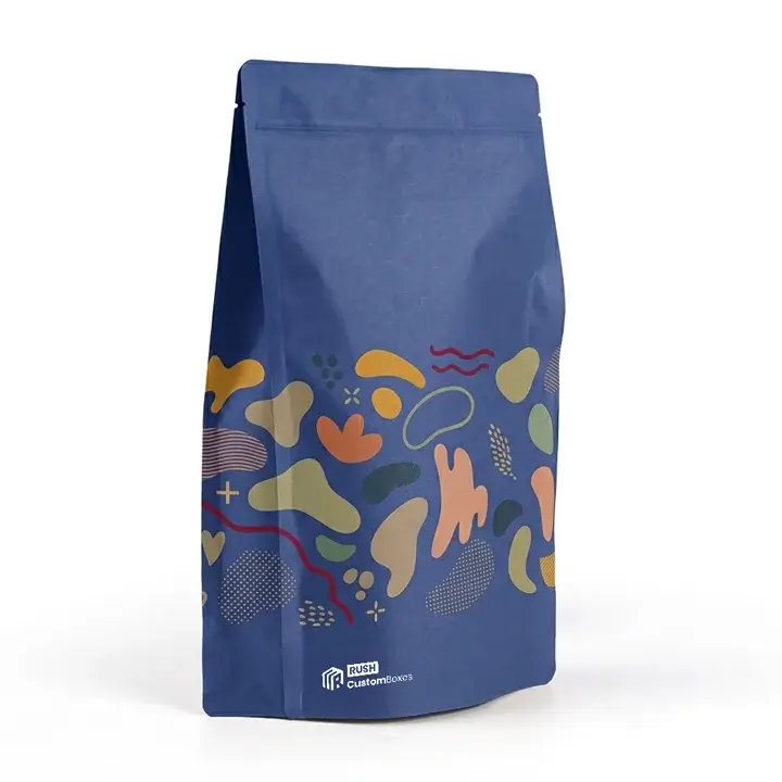 High-barrier custom stand up pouches with resealable zipper