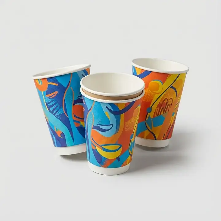 Double wall insulated paper cups