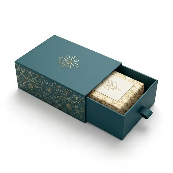 Drawer-style soap box with sliding design for premium packaging