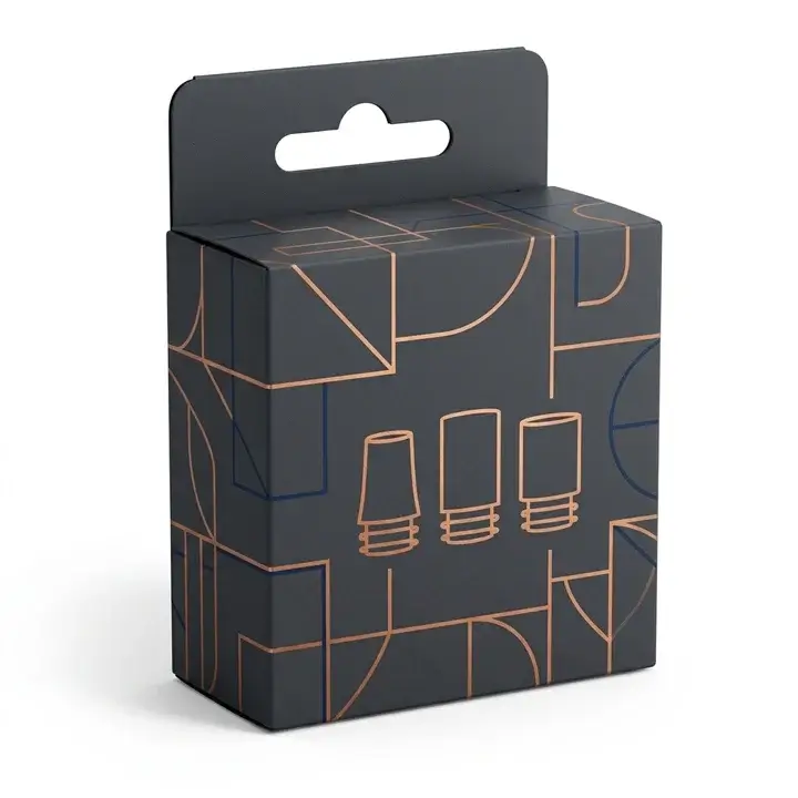 Drip tip packaging box for vape accessories