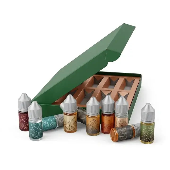 E-juice bottle packaging box for vape liquids
