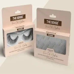 Instagram post featuring eyelash extension packaging box design