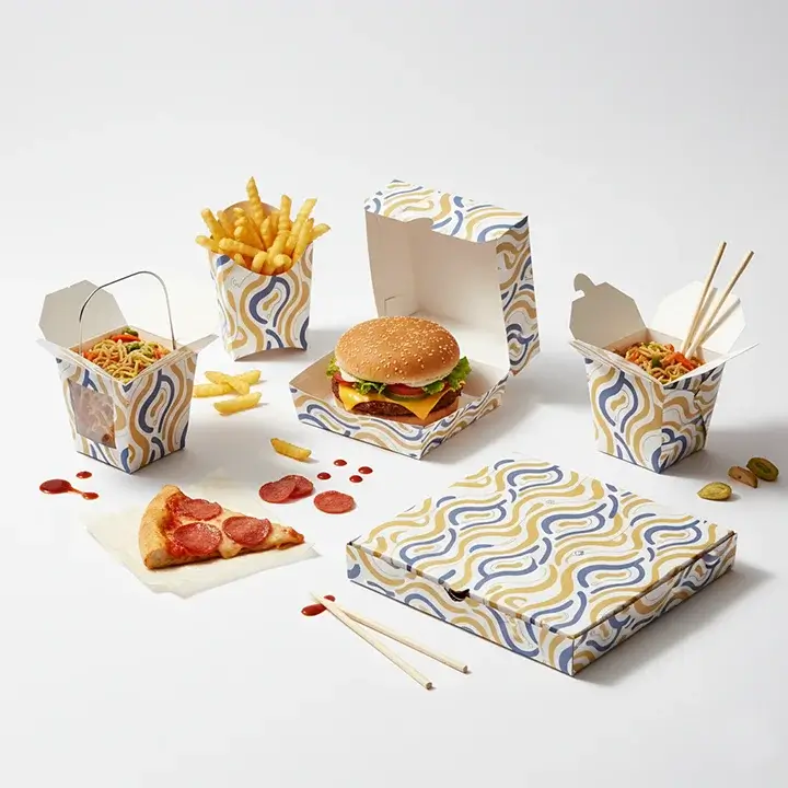 Custom-printed food packaging boxes
