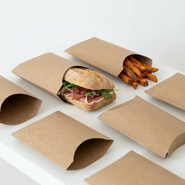 Eco-friendly paper food sleeves for sandwiches and snacks