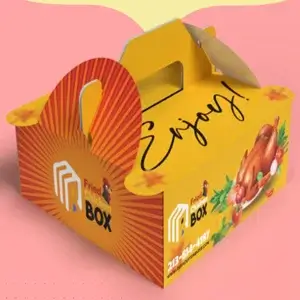 Instagram post showing fried chicken takeaway packaging box design