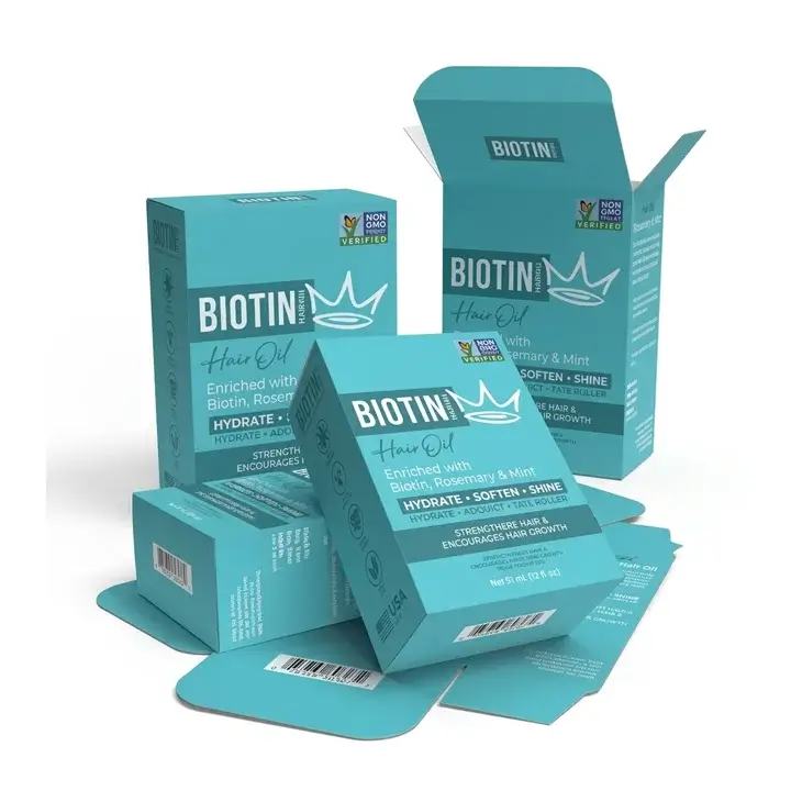 Hair oil packaging boxes