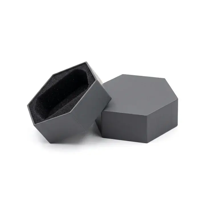 Luxury Custom Hexagonal Rigid Box with geometric design