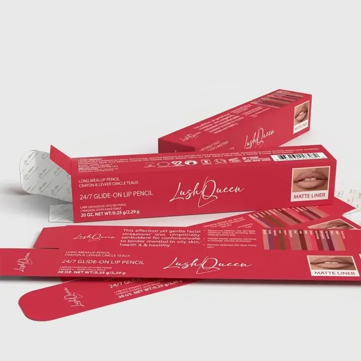 Lip liner packaging boxes