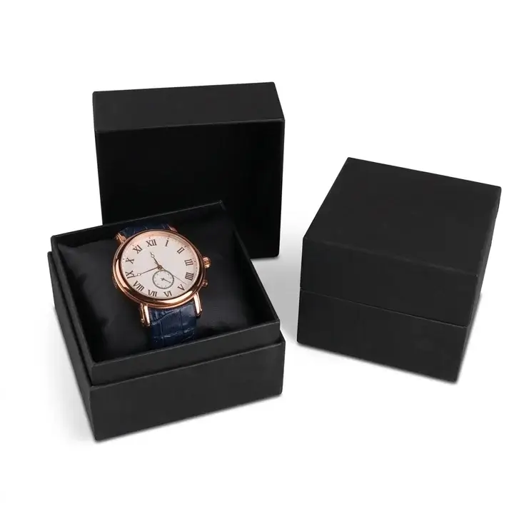 Luxury rigid watch boxes with protective interior