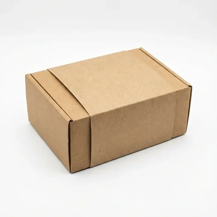 Kraft mailer box sleeves around a shipping box