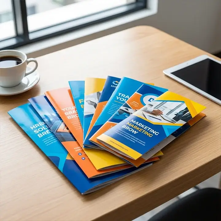 Tri-fold marketing leaflets for detailed product information