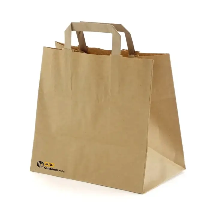 Natural brown kraft paper bag, eco-friendly style