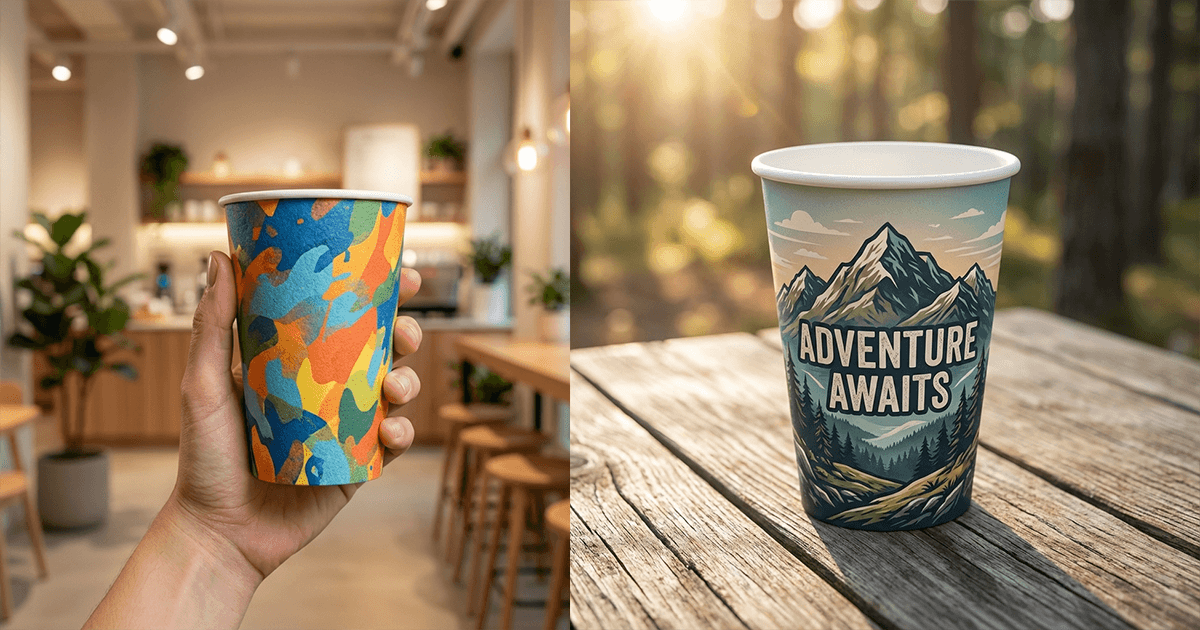 Custom 16 oz Paper Cups with Logo | Fast Bulk Printing | RCB