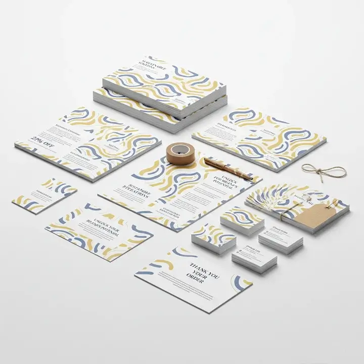 Custom printed marketing materials for brand promotion