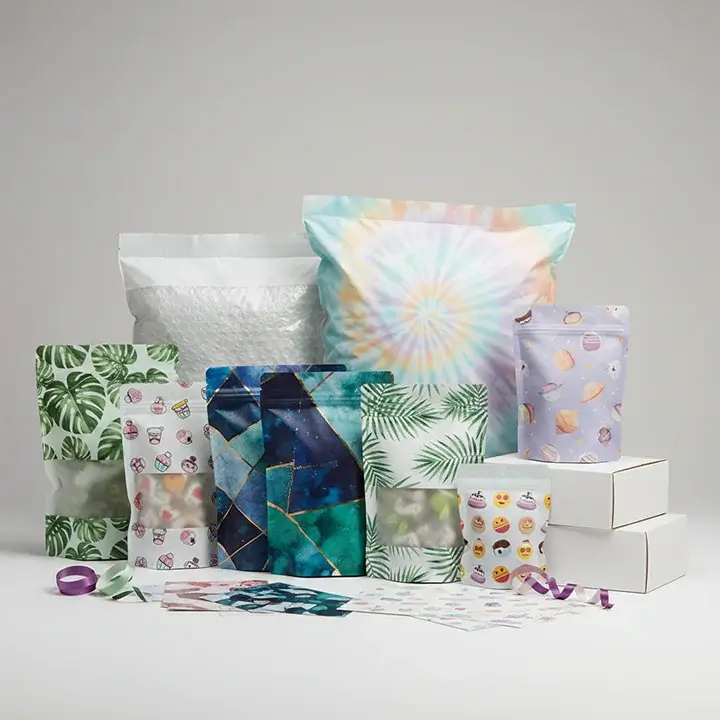 Custom printed plastic bags for product packaging