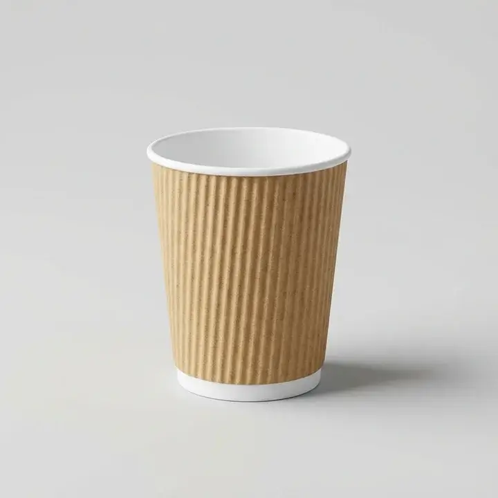 Ripple wall paper cups for takeaway coffee
