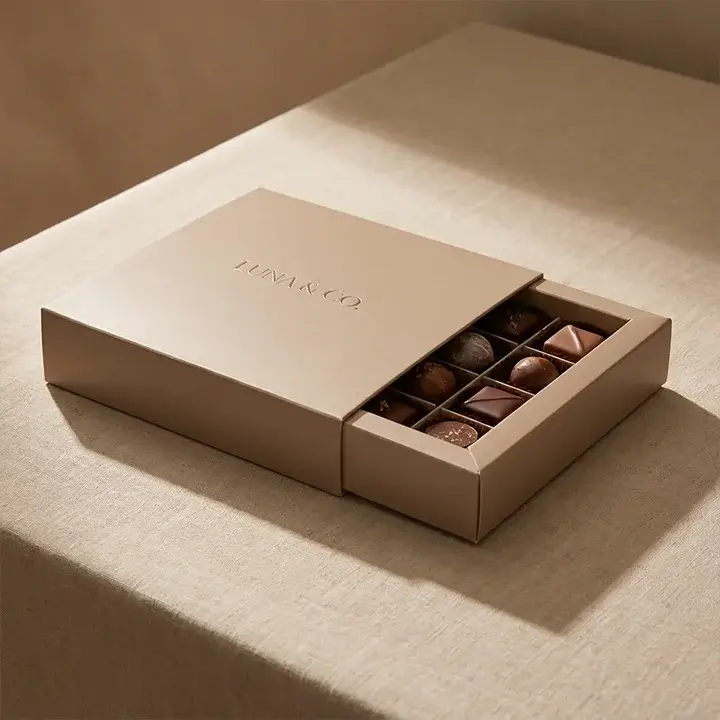 Removable cardboard tray insert for premium retail box presentation