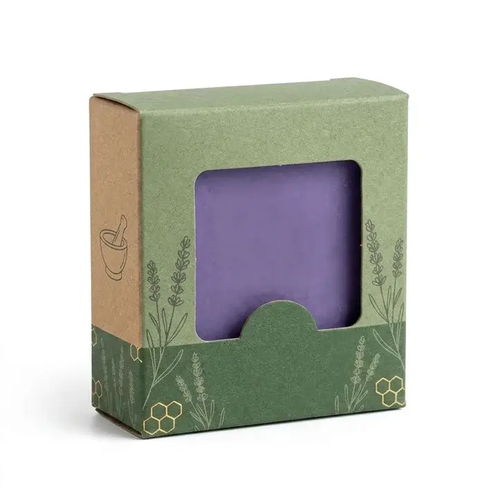 Soap box with window to showcase the product inside