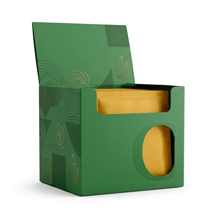 Box used for vitamin and supplement packaging