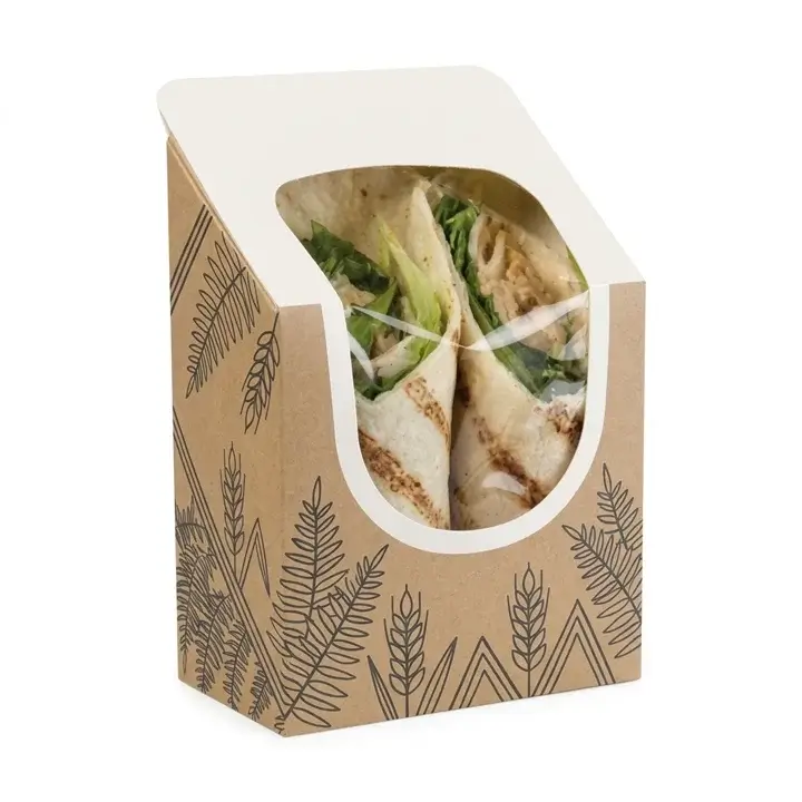 Packaging for wraps and rolled sandwiches