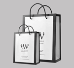 Black and White Simple Paper Shopping Bags