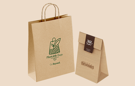 Custom-Printed Kraft Paper Bags