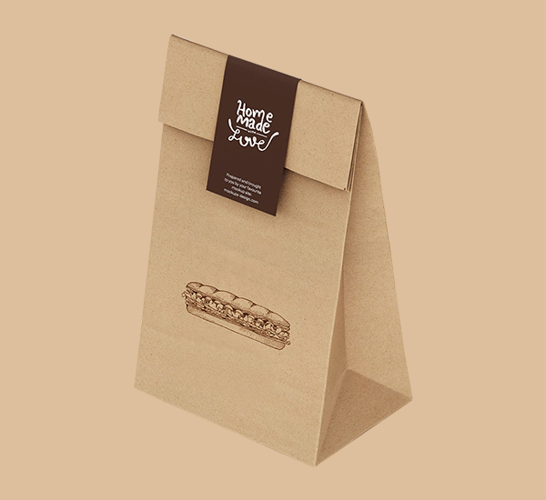 Stand-Up Kraft Paper Bag with Logo