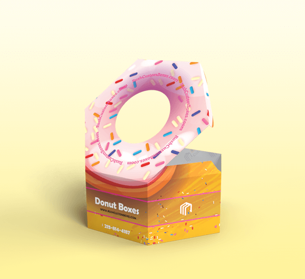 Single Donut Box with Die-Cut Window