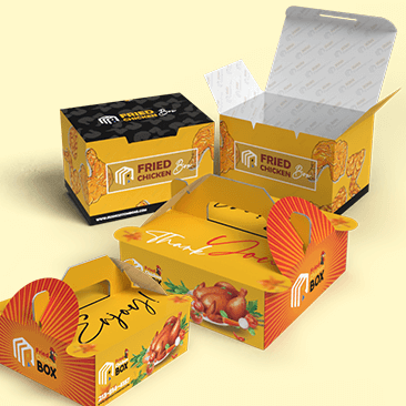 Custom Fried Chicken Takeout Carrier Box