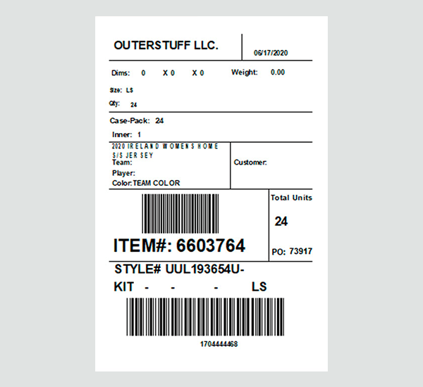 Custom Printed Barcode Label