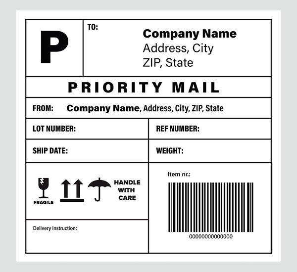 Personalized Shipping Label