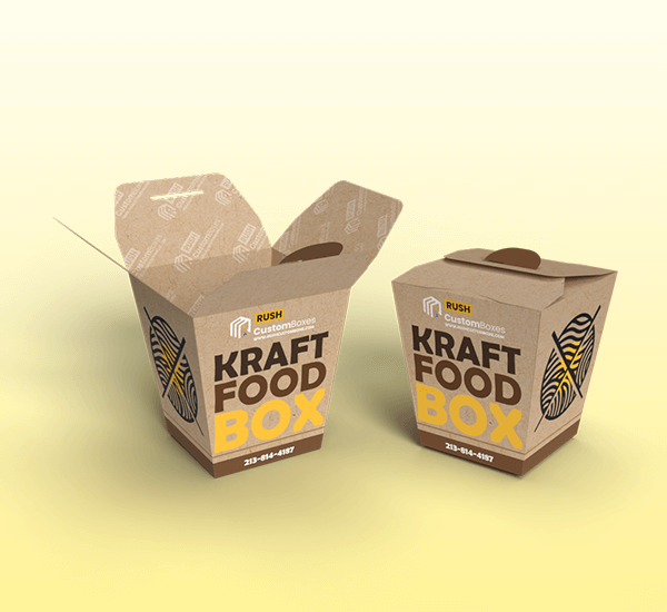 Customized Kraft Food Takeout Carrier Boxes