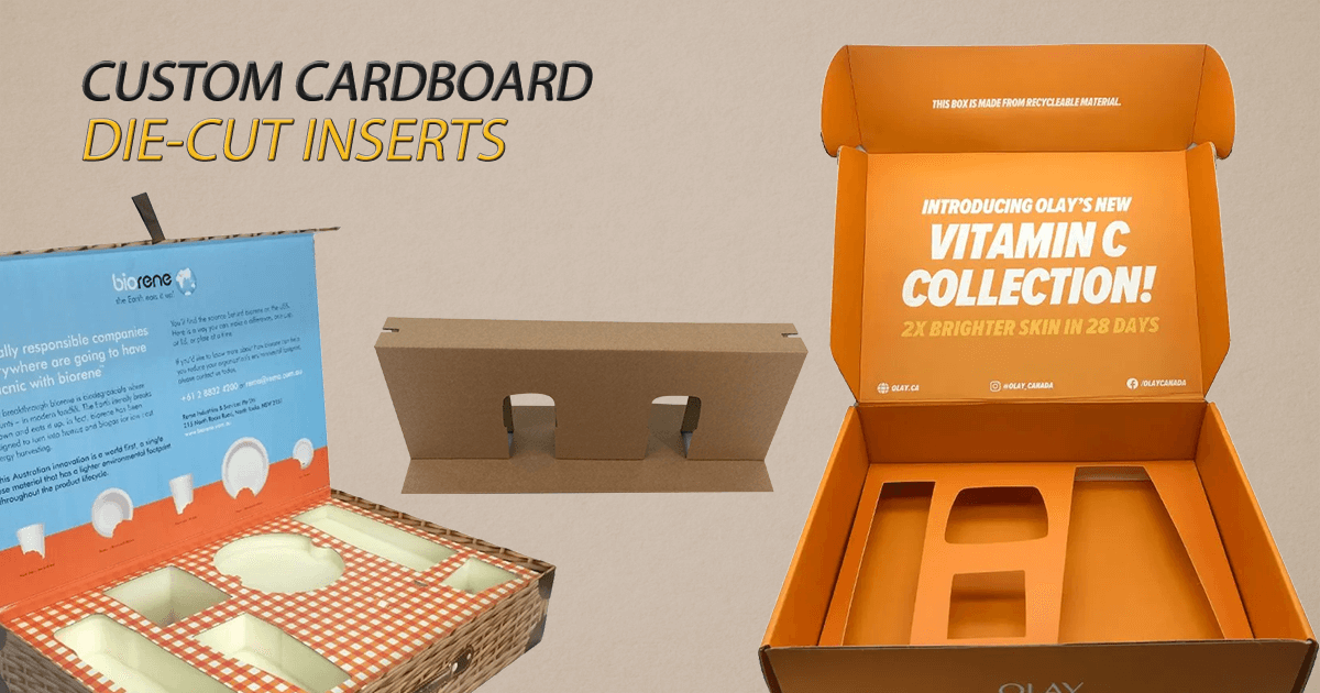 Custom DieCut Cardboard Packaging Inserts RushCustomBoxes