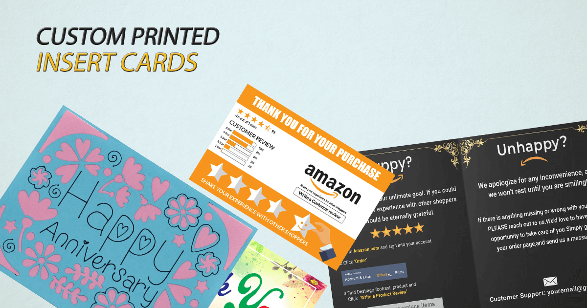 CustomPrinted Insert Cards RushCustomBoxes