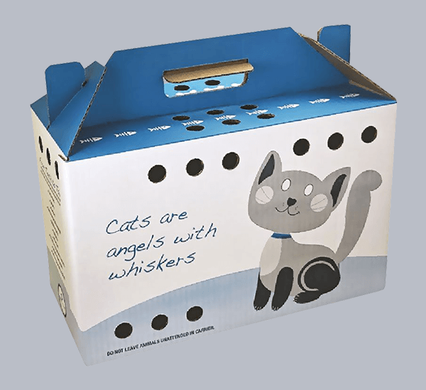 Corrugated Cardboard Carrier Box For Pets