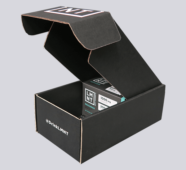 Custom Printed Black Boxes - Logo Printed Black Boxes