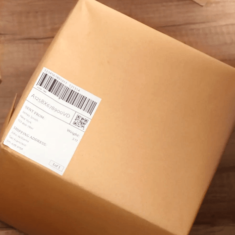 Shipping Box with Label